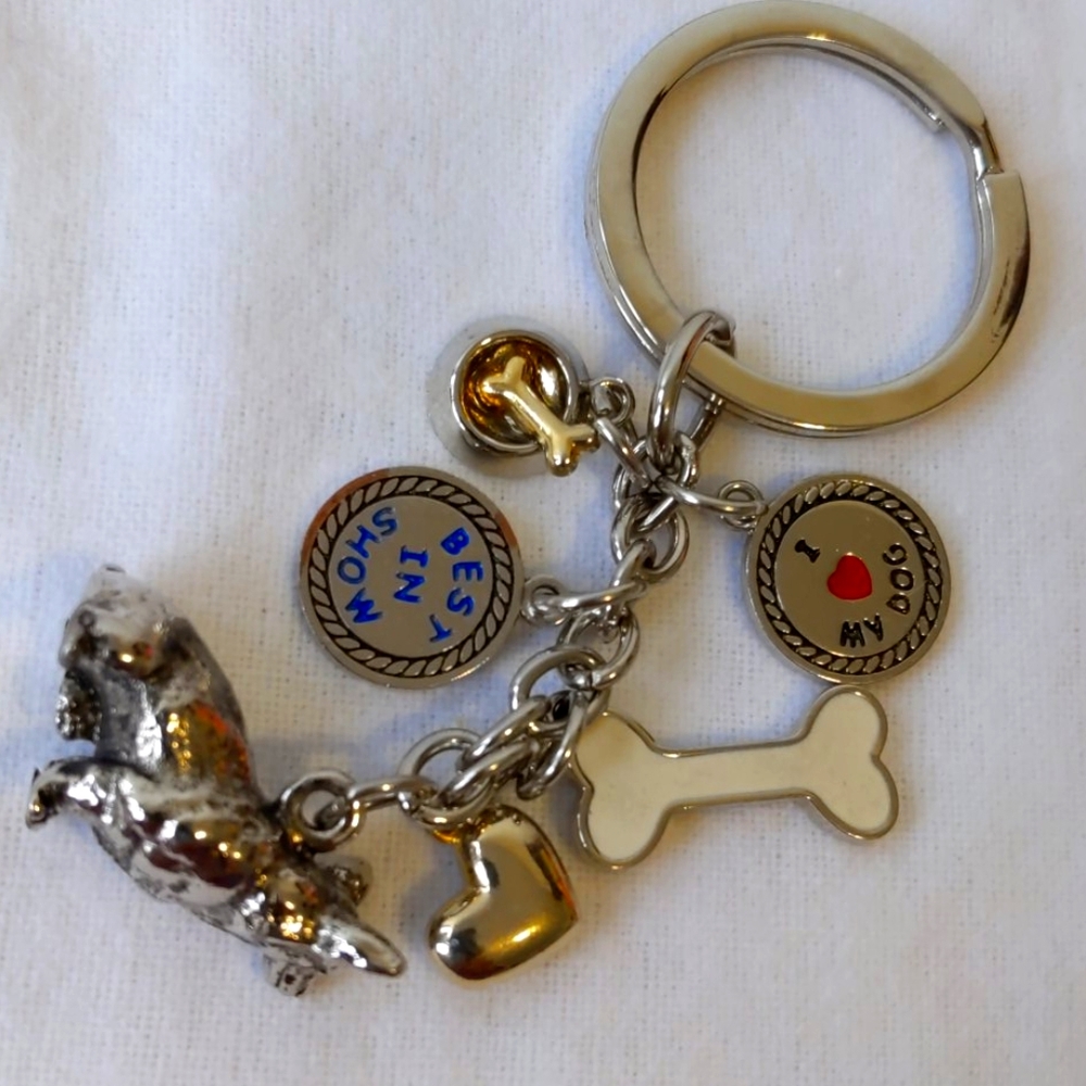 Corky dog Keychain w/5 Charms